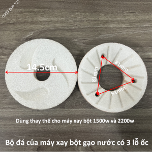 Bộ đá máy xay bột gạo nước 3 lỗ bắt ốc loại 145mm